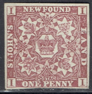 Newfoundland #1 mint no gum stamp - Image 1 of 2