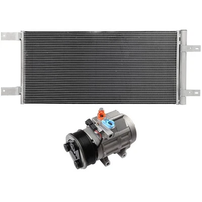 AC Condenser & Compressor Cooling Kit For 2011-2016 Ford F-350 F-450 Super Duty Foto 1 de 4