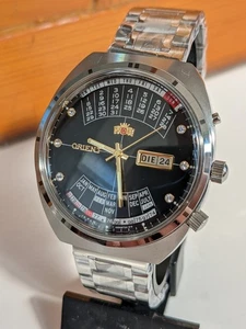 Automatic Japanese Watch Orient College Black dia Multi Year Calendar Mens Watch - Picture 1 of 24