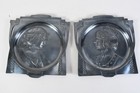 Q27B40- Paar Jugendstil Zinn Reliefs versilbert wohl WMF um 1910