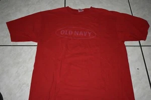 Vintage Old Navy Mens T shirt Sz Medium Made In USA Red Used - Picture 1 of 5