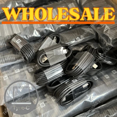 Для Samsung Galaxy S24 S23 S22 S21 S20 S10 S9 быстрое зарядное устройство 4 фута кабель типа C лот - Изображение 1 из 4