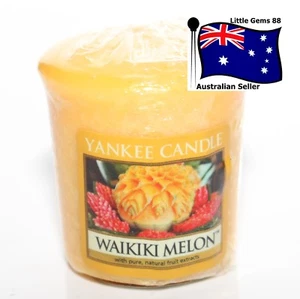 YANKEE CANDLE * Waikiki Melon * SCENTED Votive Candle 15 HOURS BURNING - Picture 1 of 1