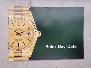 FOLLETO INGLÉS ORIGINAL VINTAGE ROLEX DAY-DATE -977-10-8792 1977 - Imagen 1 de 5