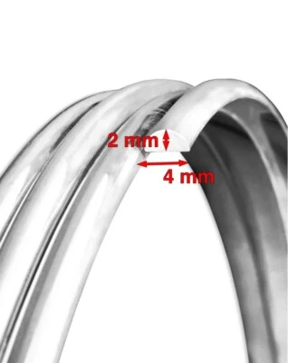 RAK COLLECTION Sterling Silver D-Shape / Half Round Wire half hard 4 x 2 mm