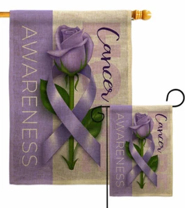 Cancer Awareness World Day Garden Flag Support Decorative Gift Yard House Banner - Picture 1 of 19