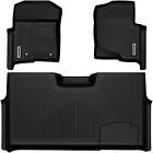 OEDRO Floor Mats for 2010-2014 Ford F-150 F150 Super Crew Cab Black TPE Liners