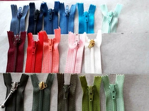 2 Zippers Size #3 Woven Material OPTI, u. A.Various Colours Молния 16-17cm - Picture 1 of 13