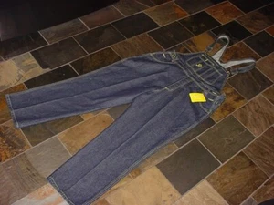 NOS CREST JEANS OVERALLS 2XL 30.5" inseam dark blue denim w/original hangtag - Picture 1 of 5