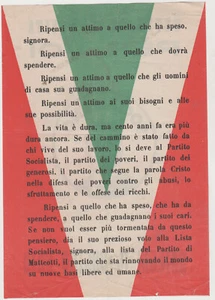 elezioni trieste italiana 1954 volantino socialista - Picture 1 of 2