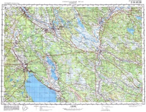 Russian Soviet Military Topographic Map - HARJAVALTA (Finland), 1:100K, REPRINT - Picture 1 of 4