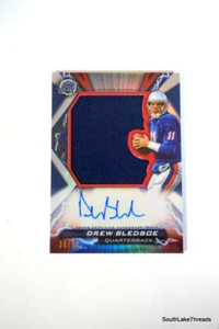 Topps Chrome Drew Bledsoe Patch Auto #'d 30/50 PATRIOTI - Foto 1 di 2