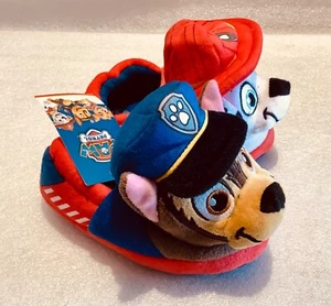Entzückende kleine Kinder Jungen Paw Patrol Welpen Hausschuhe WARM FUZZY Slipper Größe 7-8 - Bild 1 von 7