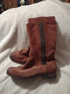 UGG Australia Annisa Mid Calf Boot 3183 Brown Suede Leather Boots Size 7 - Picture 1 of 8