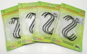 S Hook S Type Sling Dog Black Stainless Steel Hook Series Small  (12 Hooks) - Picture 1 of 3