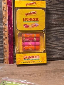 Juego de bálsamo labial Lip Smacker STARBURST Best Flavor Forever 4 barras con contenedor de estaño - Imagen 1 de 4