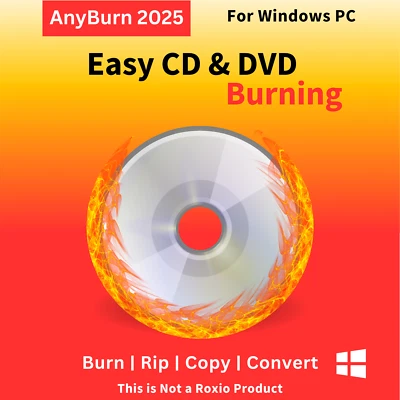 AnyBurn 2025 CD & DVD Burning Software ~ Iso File / Writing on CD-ROM ~ V 6.4 - Image 1 of 4