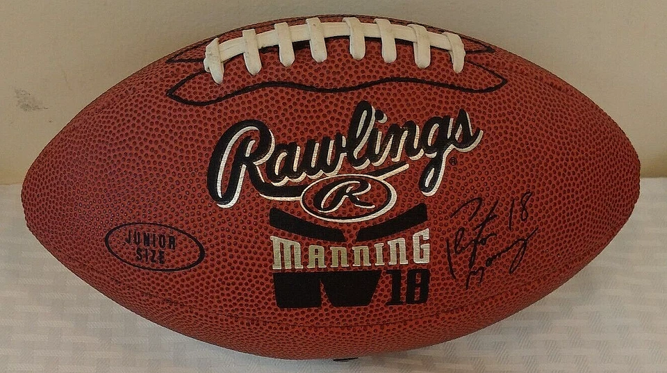 Vintage Rawlings Rubber NFL Football Junior Size PEYTON MANNING 18 Colts Broncos — 第 1/1 张图片