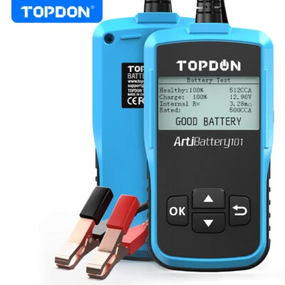 2025NEW! TOPDON 12V Car Load Battery Tester Digital Analyzer Tester LCD Screen - Image 1 of 4