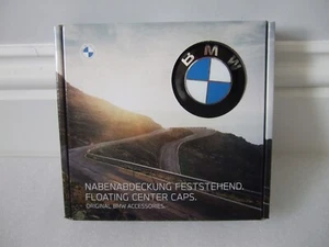 68mm Blue Floating Level Alloy Wheel Center Caps- PREMIUM QUALITY For BMW - Picture 1 of 2