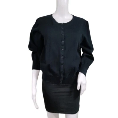 Chaus черный кардиган на пуговицах укороченный с 3/4 рукавами XL - Изображение 1 из 4