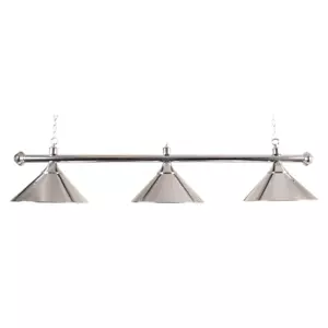 Billardtischbeleuchtung 3 Lampenschirme & Bar Chrom E27 - CE und RoHS zugelassen - Bild 1 von 1