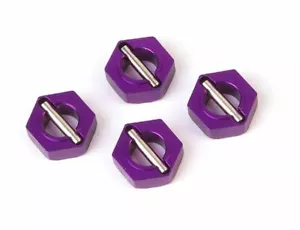Ruota esagonale RC Modello Viola Alluminio 4pz PER 1/8 Camion HPI Savage - Foto 1 di 1