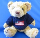 4th of July, Memorial Day HOLIDAY TEDDY BEAR w/ FLAG SWEATER NEW  Free Shipping