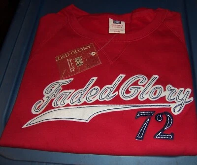 NUEVO CON ETIQUETAS FADED GLORY NAVY Damas Cuello Redondo No. Sudadera 72 - TALLA PEQUEÑA (4/6) Foto 1 de 3