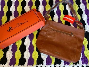 Bolso de Mano Hobo Montana West Cuero Vegano MWC-070BR Nuevo Con Etiquetas y Caja - Imagen 1 de 5