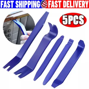 Plastic Trim Removal Pry Tool Set for Car Radio Panel Door Dash Clip Fasteners - Picture 1 of 11
