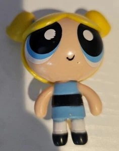 Powerpuff Girls Bubbles Cartoon Network Mini Figure 2.5" Blue Yellow Toy - Picture 1 of 7