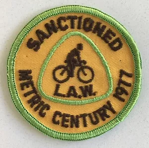 Sanctioned Metric Century 1977 L.A.W. League of American Wheelmen Cycling Patch - Picture 1 of 1