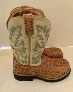 Cowboy Boots Twisted X Western Women's 9M All Leather Uppers Work/Line Dance - Picture 1 of 8