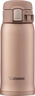ZOJIRUSHI Water Cylinder Stainless Mug Bottle 360ml Matt Gold SM-SD36-NM Japan - Image 1 of 4