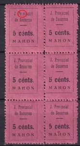 SCW Local Label MAHON J. Provincial de Socorros Ed 24i+24x5 "o" fehlt - Bild 1 von 2