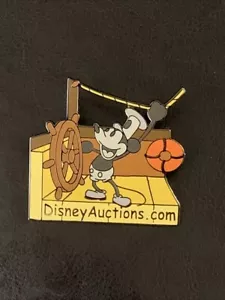 Rarität LE ALT Disney Auktionen Pin Steamboat Willie alias Mickey Mouse auf DA Logo B&W - Bild 1 von 2