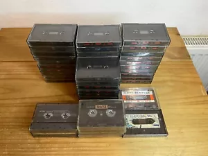 45x Blank Unbranded Audio Cassettes Tapes & Cases Black Shell Professional Use - Picture 1 of 7