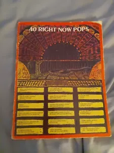 Vintage 40 Right Now Pops Songbook - Picture 1 of 3