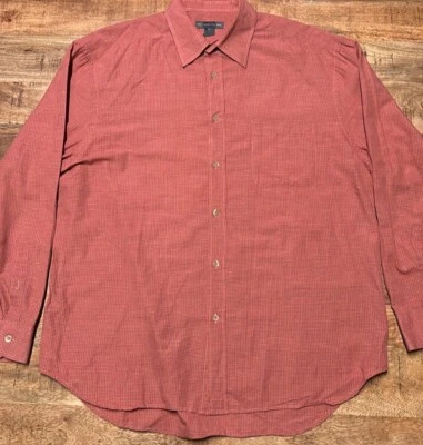 Hart Schaffner Marx Abotonado Melocotón Algodón Mezcla Lino Hombres Grande XL (12) Foto 1 de 4