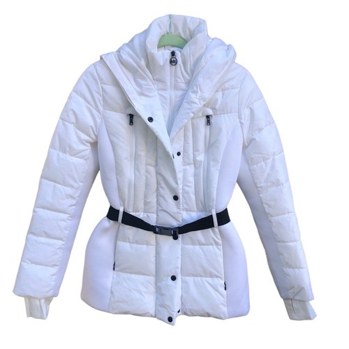 MICHAEL MICHAEL KORS GIACCA PUFFER BIANCA CON CINTURA DONNA TAGLIA SMALL
