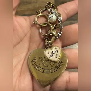 Vintage Juicy Couture Gold Heart Charm Accessory for bags - Picture 1 of 5
