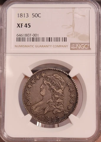 1813 Bust Half Dollar NGC XF45 Cover