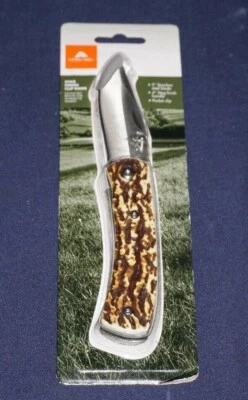 OZARK TRAIL STAG FINSH 7 INCH FOLDING CLIP KNIFE STAINLESS STEEL - Image 1 of 4