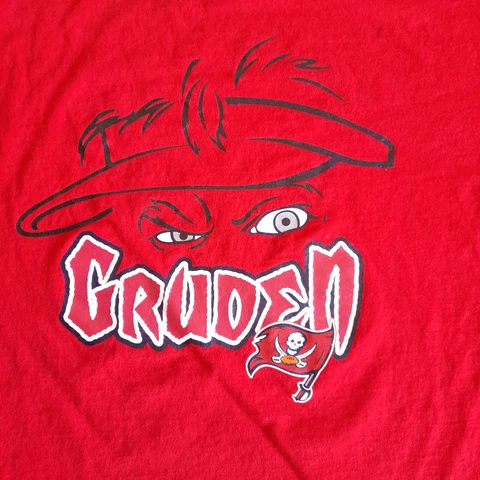 Vintage Jon Gruden Tampa Bay Buccaneers Shirt Adult XL Chucky NFL Coach Bucs Men Cover