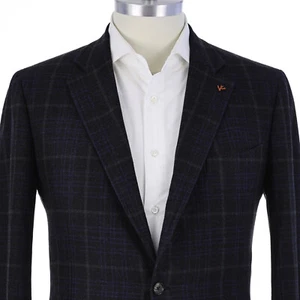 NEW $4,095 Isaia 'Dustin' Dark Graphite Wool/Cashmere 2B Men's Sport Coat US 46R - Picture 1 of 16