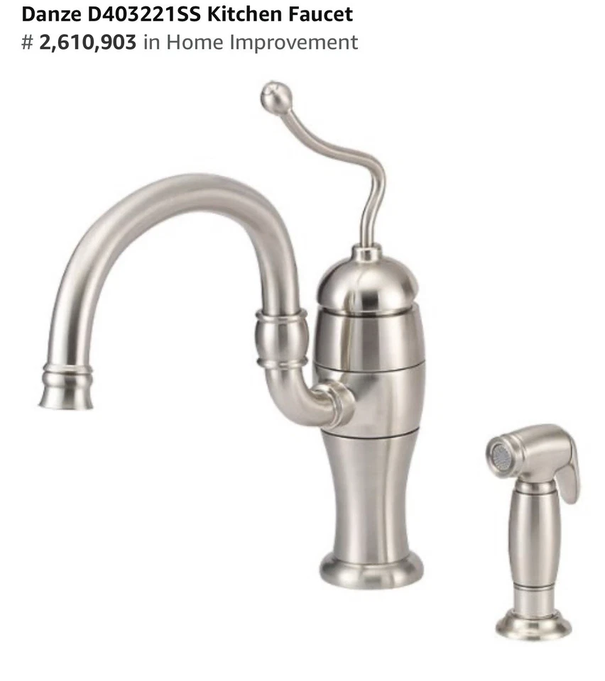 Danze D403221SS Kitchen Faucet, Chrome - Image 1 of 1