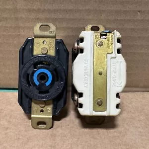 LOT OF 2 HUBBELL TWIST-LOCK HBL2810 30 AMP 120/208V RECEPTACLE AK - Picture 1 of 2