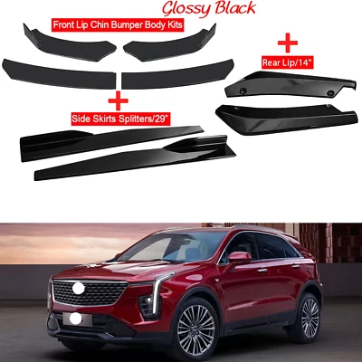 For Cadillac XT4 XT5 XT6 Front Bumper Lip Spoiler Body Kit Side Skirt Rear Foto 1 de 4