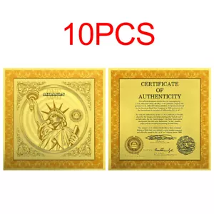 10pcs/lot US One Million Dollar Bill Certificates Golden Plastic Banknotes - Picture 1 of 6